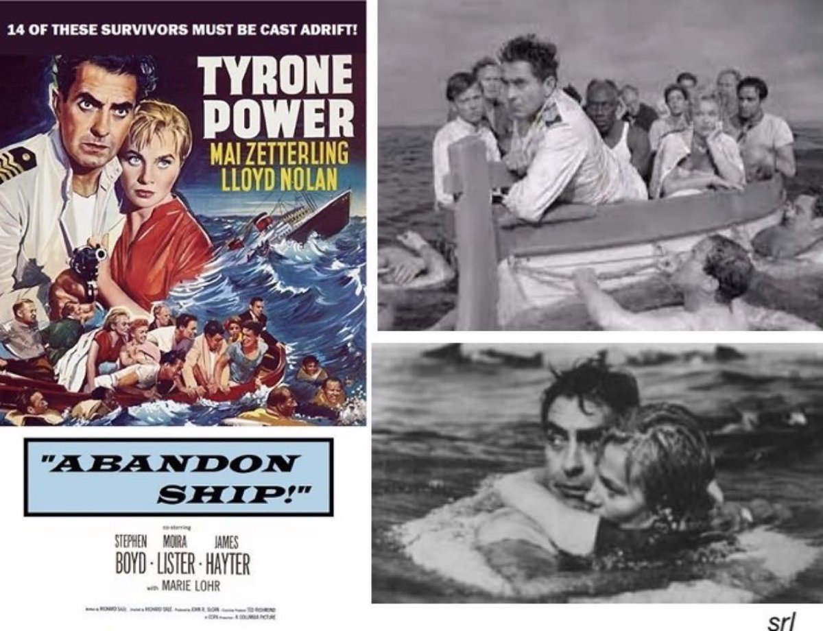 SaveRedlandLibr's tweet photo. 9:30am TODAY on @TalkingPicsTV
The 1957 #Adventure #Thriller film🎥 “Abandon Ship!” (aka “Seven Waves Away”) directed & written by #RichardSale
Based on Richard Sale’s 1938 short story📖 “Seven Waves Away”
🌟#TyronePower #MaiZetterling #LloydNolan #StephenBoyd #MoiraLister https://t.co/2vZlIVqTkC