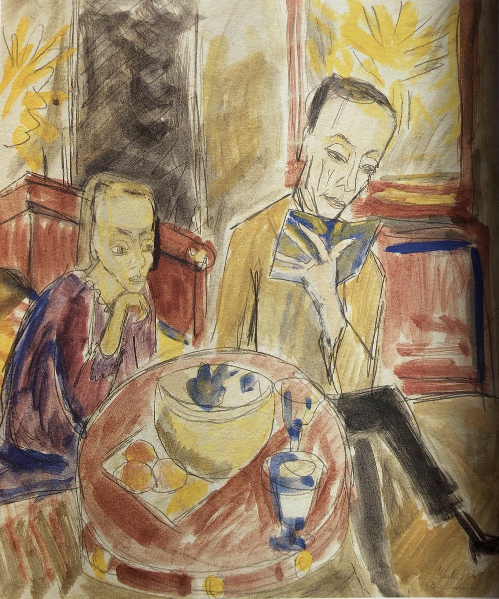 calebdward's tweet photo. “Phenomenology of Spirit reading group” by Erich Heckel, 1913 https://t.co/WlPf52VNiK
