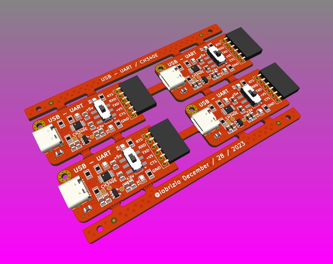 IObrizio's tweet photo. Wow, this #KiCAD plug-in looks awesome.
Ki-kit Panelize PCB ✨
Doing minor changes on #USB C to #UART converter based on #CH340e ic
#prototyping #pcbdesign #ch340 https://t.co/dxCknUBnkg