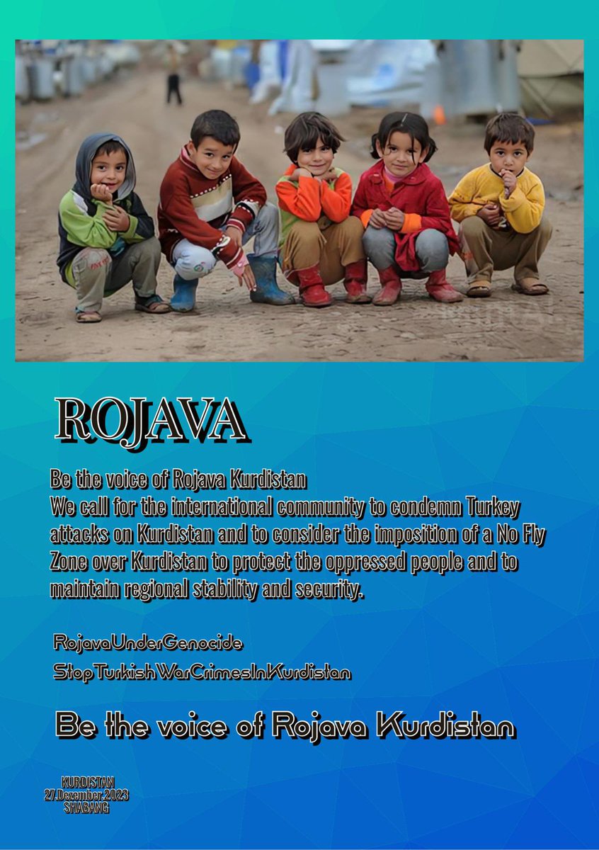 NazileHalima82's tweet image. La Turquie a lancé une nouvelle série d’attaques sur le Rojava- Kurdistan dans la nuit du 23 au 24 décembre. Elles sont menées via des bombardements aériens par des avions de chasse et des drones. 

#StopTurkishWarCrimesInKurdistan 
#RojavaUnderGenocide