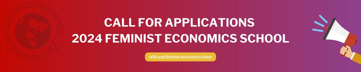 IAFFE's tweet photo. 📣 The deadline is fast approaching!

Join us at the second-ever IAFFE Feminist Economics School on 1-2 July 2024 in Rome. 

Apply by December 31, 2023
Read more: https://t.co/petZ67c3Fw https://t.co/D7yQQD3PtC
