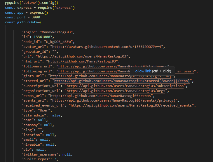 ManavRastogi17's tweet image. 🚀 Day 1 of my #BackendChallenge: Deployed my first code on @render! 🌐💻 Explored the power of Express, the magic of connecting computers to servers, and dove into dotenv for environment variables. Learning the art of GET, LISTEN, and handling requests and responses! #ExpressJS