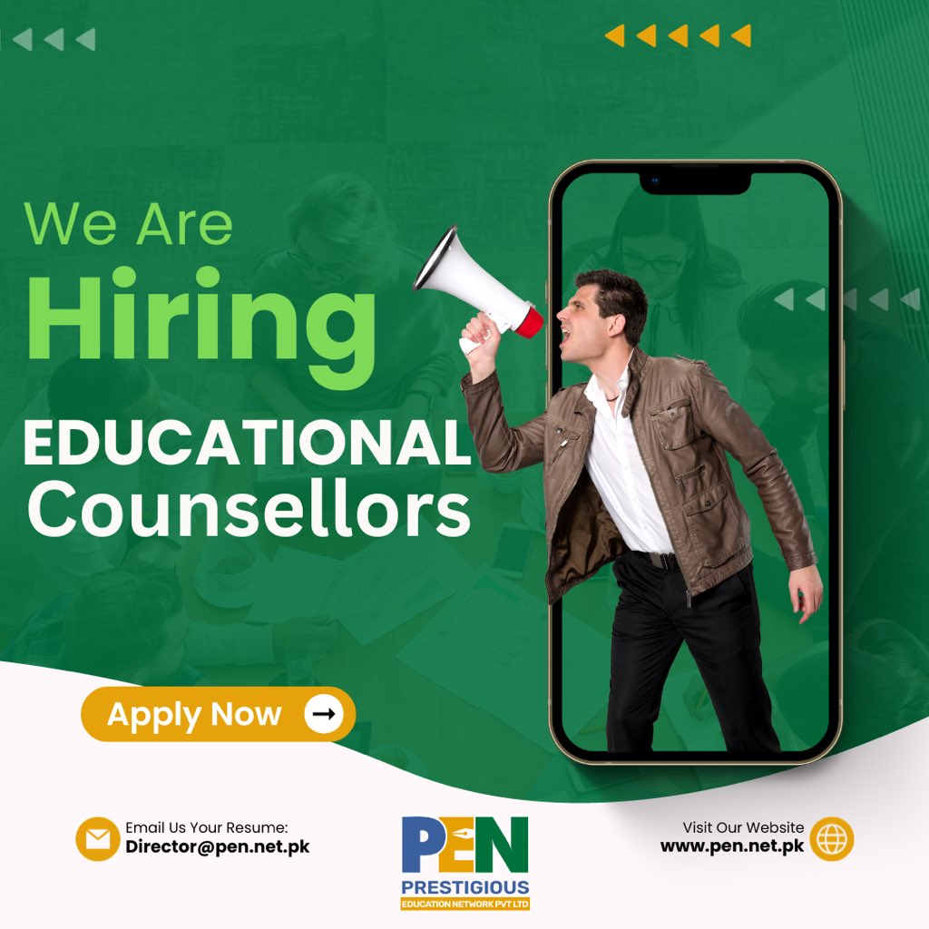 Join our team as an Educational Counselor! 
Apply now to guide and inspire educational journeys. 

#Hiring #EducationCounselors #PrestigiousEducationNetwork #FriendsofPen