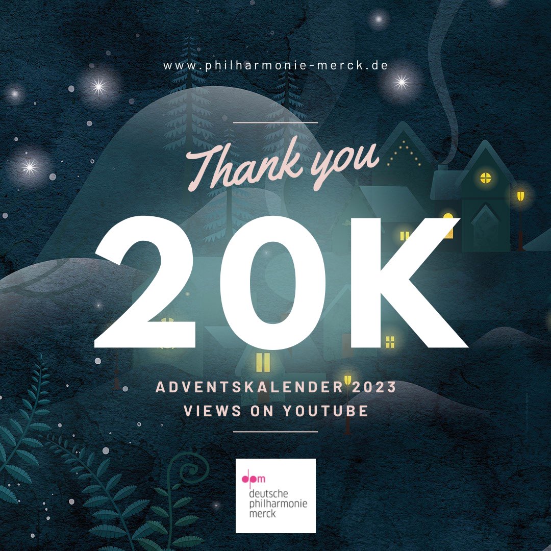 Wir sind unglaublich dankbar für bisher 20.000 Views im Adventskalender 2023 auf unserem YouTube-Kanal!🎥🎼 Danke für eure Unterstützung!Freut euch mit uns auf ein aufregendes nächstes Jahr. 😊 #music #orchestra #adventskalender #video