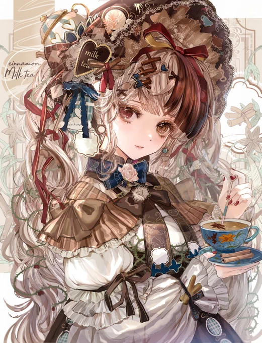 #2023年自分が選ぶ今年の4枚今年の紅茶の妖精ファッションイラストですfairy fashion art 