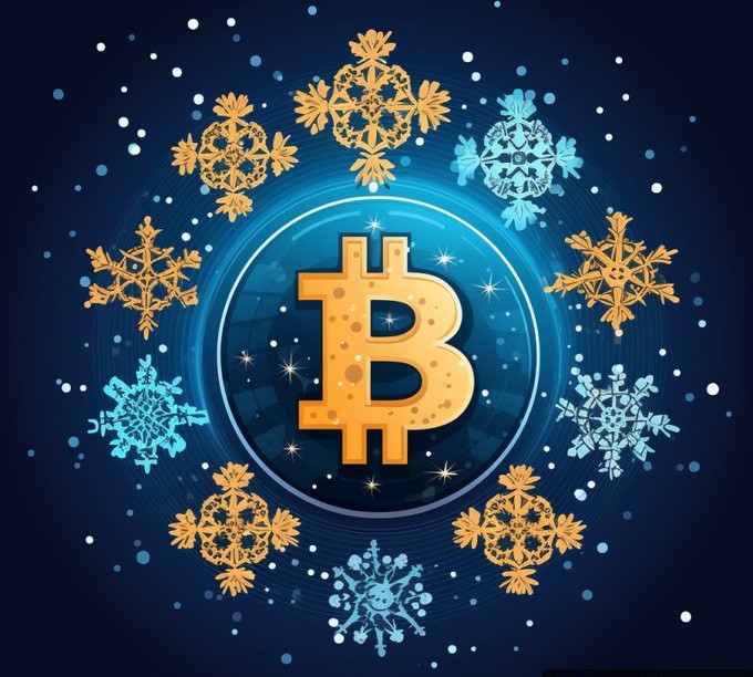 #Bitcoin, like snowflakes in the digital winter, each transaction unique and gracefully settling in the blockchain. ❄💰 #CryptoFlurries