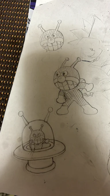 ばいきんまん落書き 