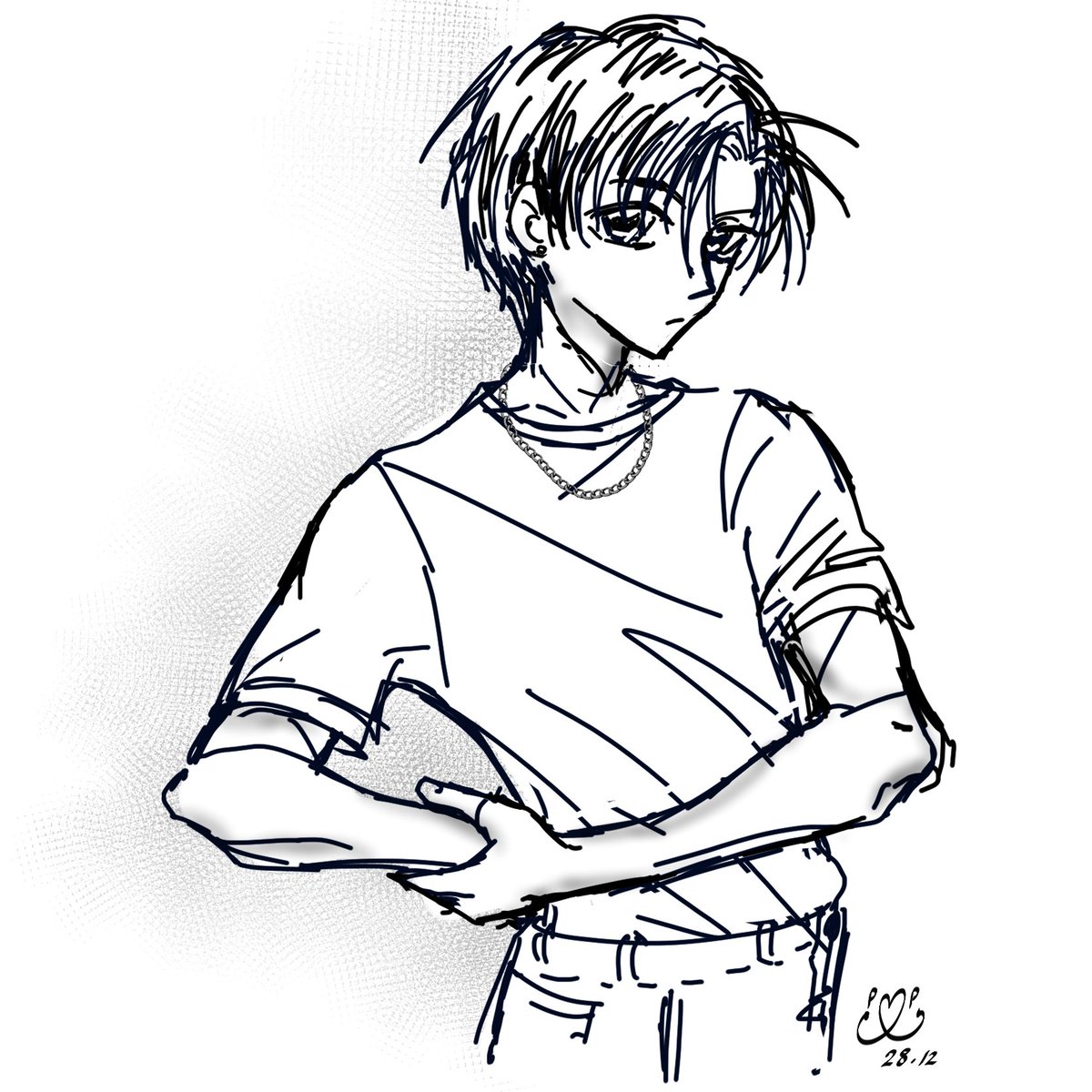 oobly_p's tweet photo. Adelio doodle before working on bigger pieces 💛 https://t.co/nOefkogu2o