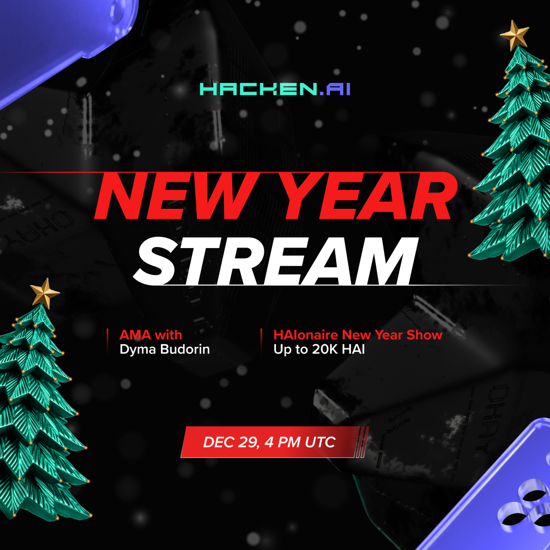 hackenai's tweet photo. Are you ready to embark on this year's journey of #Hackenverse? Meet the new date of the New Year Celebration Stream! π
π
Dec 29
β° 4 PM UTC
Get ready for a much-awaited video AMA with @buda_kyiv, followed by the HAIonare NY Show π
Set a reminder π https://t.co/juUl7RLqih https://t.co/YxmgNGFCT8