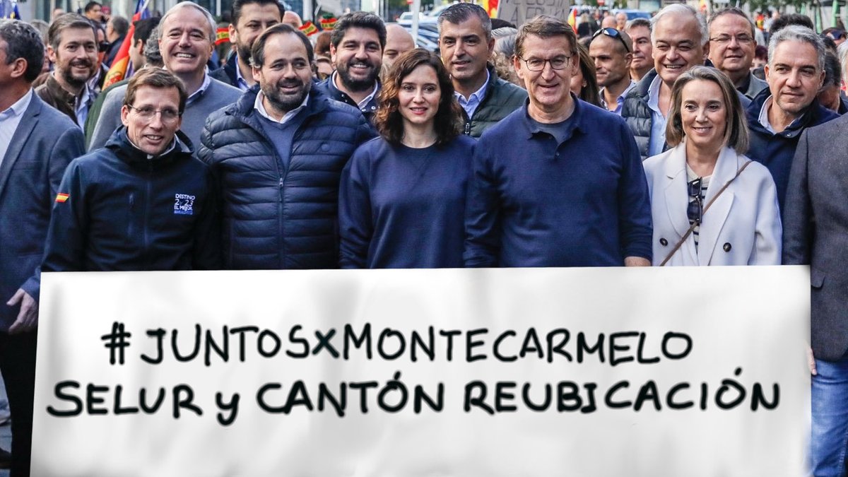 ColeMasCantonNO's tweet photo. La cúpula del @GrupoPPMadrid @ppopular se une a los ciudadanos a favor del sentido común: #SELURyCantónReubicación 
GRACIAS @AlmeidaPP_ @IdiazAyuso @NunezFeijoo @cucagamarra @eliasbendodo x cumplir la promesa de @bcarabante : LEJOS y CONSENSUADO

#JuntosXMontecarmelo
#FelizJueves https://t.co/I9FnU7Gew5