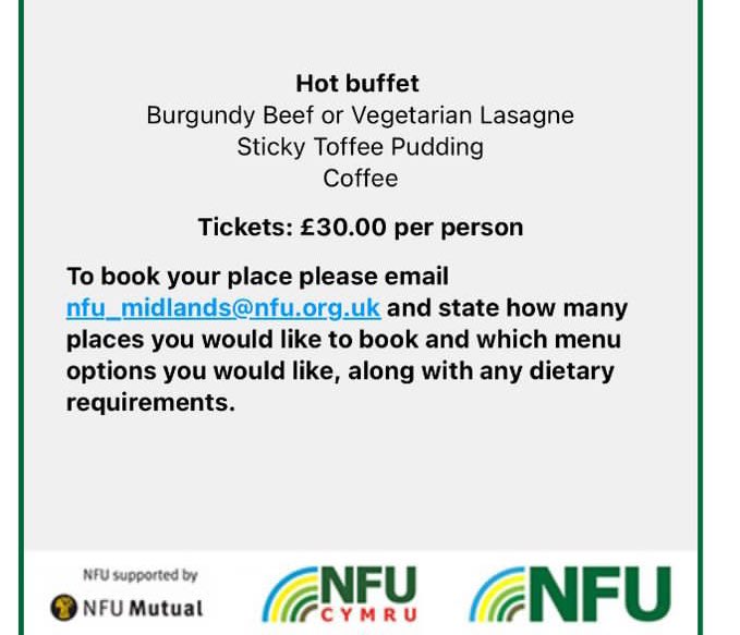 Calling all <a href="/NFULNR/">NFU county adviser in LNR</a> members!

You’re invited to a special dinner on the evening of 10th January.

An opportunity to say farewell to <a href="/Minette_Batters/">minette batters</a> before she steps down as president &amp; hear her reflections on a decade as an <a href="/NFUtweets/">National Farmers' Union</a> officeholder.

📧 nfu_midlands@nfu.org.uk