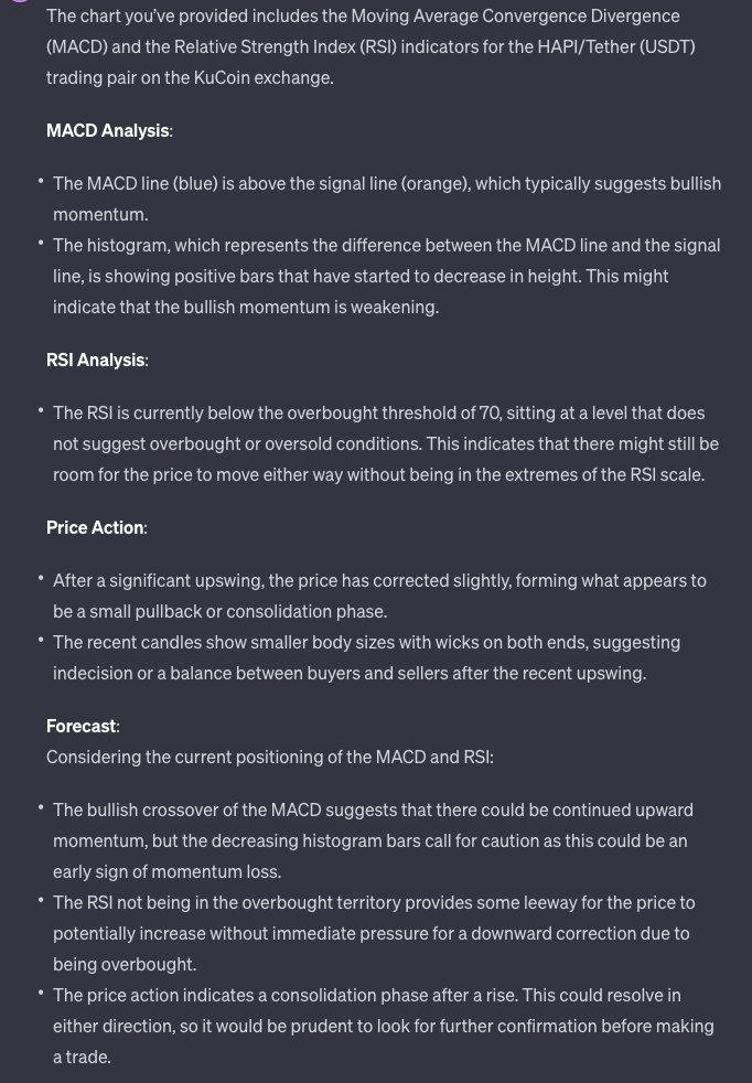 mokuincrypto's tweet photo. ChatGpt Analysis of the $Trias and $Hapi chart.
I will update you with those analysis daily from now.

imo both charts look bullish especially with what is to come for both projects. 
#hapi got a 200k grand from @googlecloud 
#trias will launch mainnet and be listed on tier 1 cex https://t.co/2mCWkYgywN