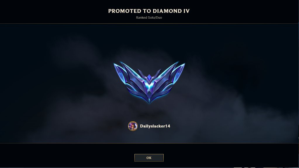 Dailyslacker's tweet image. Were back in diamond LETS GOOOO!!!! #LeagueOfLegends #league #ranked #diamond #adc #admain #tristana #botlane #gameplay #riotgames #gaming #pcgaming #gamer #games