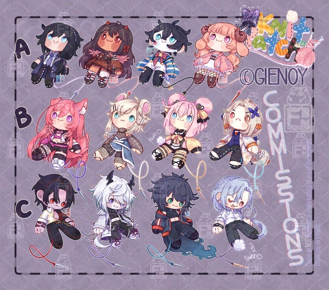 gienoy_'s tweet photo. ✨🧶✨More precious characters in knitpatch form~ 💖💖

#VGenComm #commission #ychcommission #ych #knitpatch https://t.co/kkNmYnqWe1