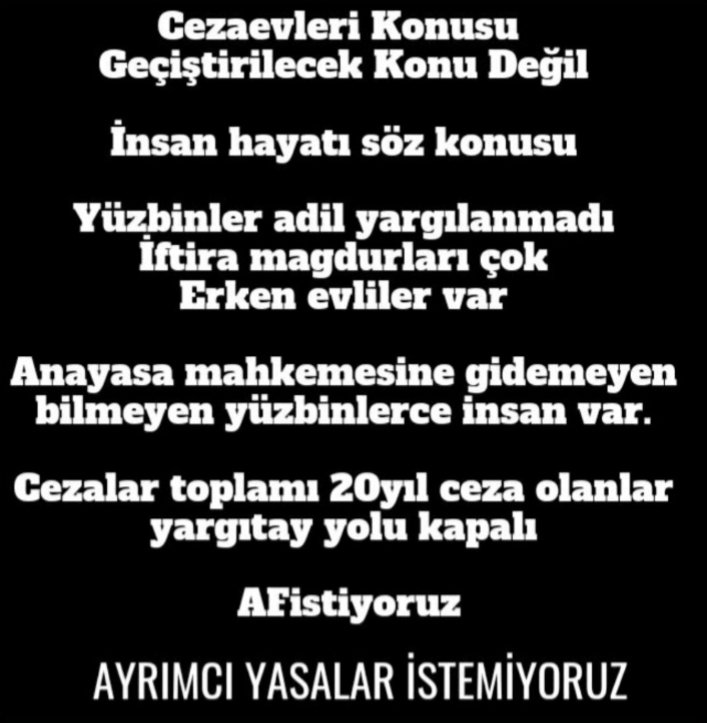 Haksız mahkumiyet kararları nedeniyle sabıkalı sayısı 22 milyonu geçmiş kamuda ve özelde mağdurlar iş bulamıyor 
Durum bu kadar vahim ve çözüm GenelAf tır !
TürkiyeninAffa ihtiyaciVar
@RTErdogan @yilmaztunc @adalet_bakanlik @iletisim @dbdevletbahceli @YildizFeti