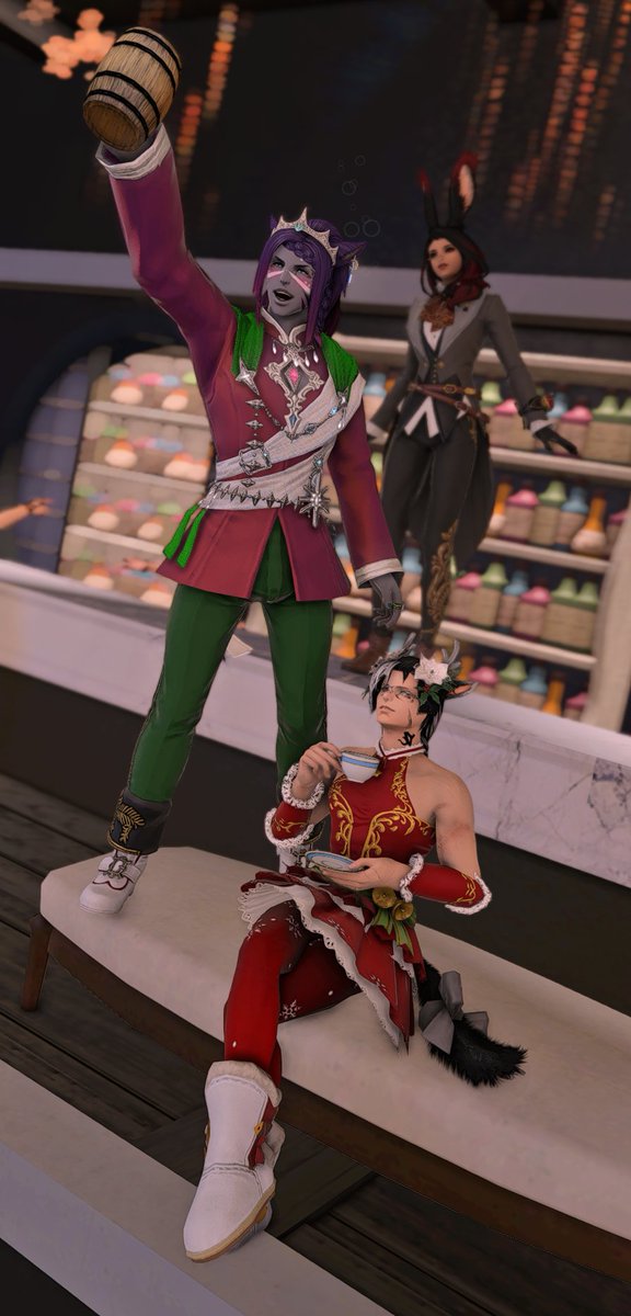 mooncatteatime's tweet photo. Day 26 #Fluffvember - Afterparty

When all the drinks are free, it's easy to get carried away. Having too much fun at the afterparty, Earl's going to feel it in the morning.

@SharlayanSuncat will have Day 27!!

#miqote #gposer #gposers https://t.co/YKnQ9pkzsR