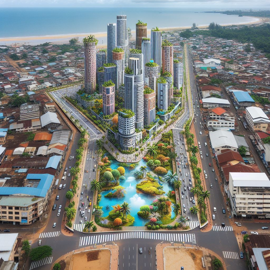 digostwit's tweet image. Le futur de Libreville Comme ça fait par l'IA