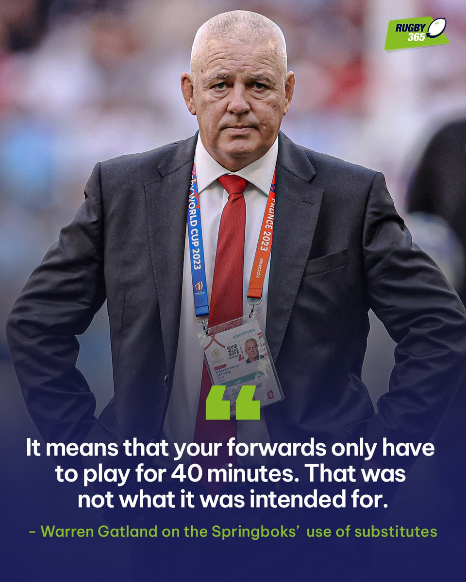 rugby365com's tweet photo. Writing for the Telegraph, the Welsh coach made it clear that the Bomb Squad is spoiling the way substitutions are meant to be used 👀

Read his full remarks here 🔗 https://t.co/cj4ANuM0QG

#Rugby365 #Springboks #RugbyUnion https://t.co/HFXU0gFW6p