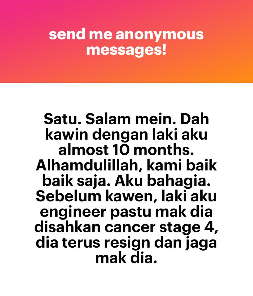meinmokhtar's tweet photo. Rezeki husband mai lepas kahwin. Jarang dengar perempuan stay even laki tu takda apa. https://t.co/eSb6iz8mB7