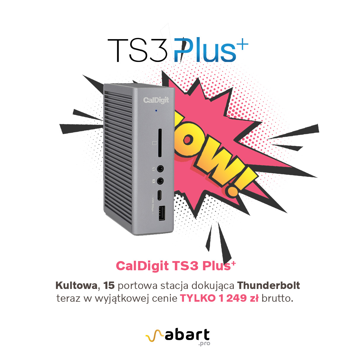 abartpro's tweet image. Kultowa, niezawodna i w 100%kompatybilna z komputerami mac na M1, M2 i M3 oraz komputerami z systemem Windows stacja dokująca CalDigit TS3+ teraz w wyjątkowej cenie TYLKO 1 249 zł brutto!
Zapraszamy: abart.pro/produkt/caldig…
#caldigit #caldigitts3 #thunderbolt  #abartpro