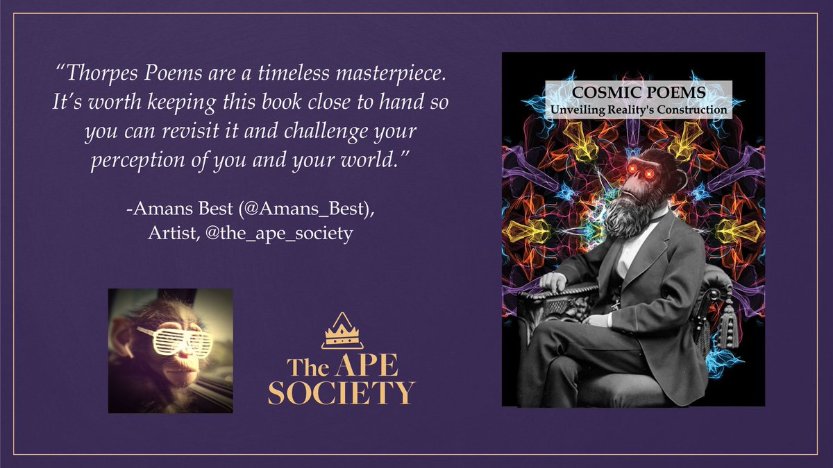 sfumato44's tweet photo. Time to showcase the wonderful people that have been part of the ‘Cosmic poems’ journey 🤩 

Here’s a comment by the great @Amans_Best 😵‍💫🚀 

Mark the date! #CosmicPoems mint will take place on the 3rd of January with @book_io✨

@the_ape_society #NFTs #CNFTs https://t.co/VKKt2QT5Vi
