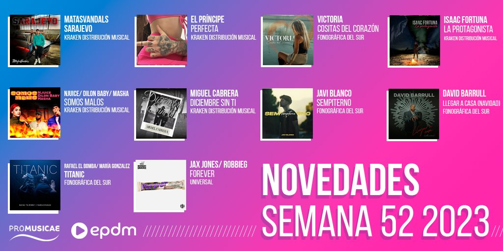 ¡Qué la música hable por ti! ¡Descubre las  novedades musicales de: <a href="/MATASVANDALS_/">MATASVANDALS</a>,<a href="/elprincipebby/">💔💔💔🌹🌹🌹</a>, #Victoria, #IsaacFortuna, #Njuice, <a href="/miguelcabrera_o/">MIGUEL CABRERA OFICIAL</a>, #JaviBlanco,<a href="/DavidBLaVoz/">David Barrull</a>, <a href="/elbombalavoz/">Rafael Ruiz (El Bomba) - La Voz 2020</a> y <a href="/JaxJones/">Jax Jones</a> ! ¡Todos estos éxitos y muchos más en 👉🏻 elportaldemusica.es!