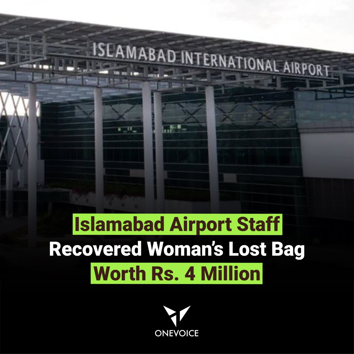 1Voicepk's tweet photo. A lady passenger, after arriving in Islamabad from Karachi, forgot her bag in a baby changing room in domestic arrivals located at level-II of the terminal building. 

#news #pakistan #caa #bag #lost https://t.co/Wpij6dKSPy