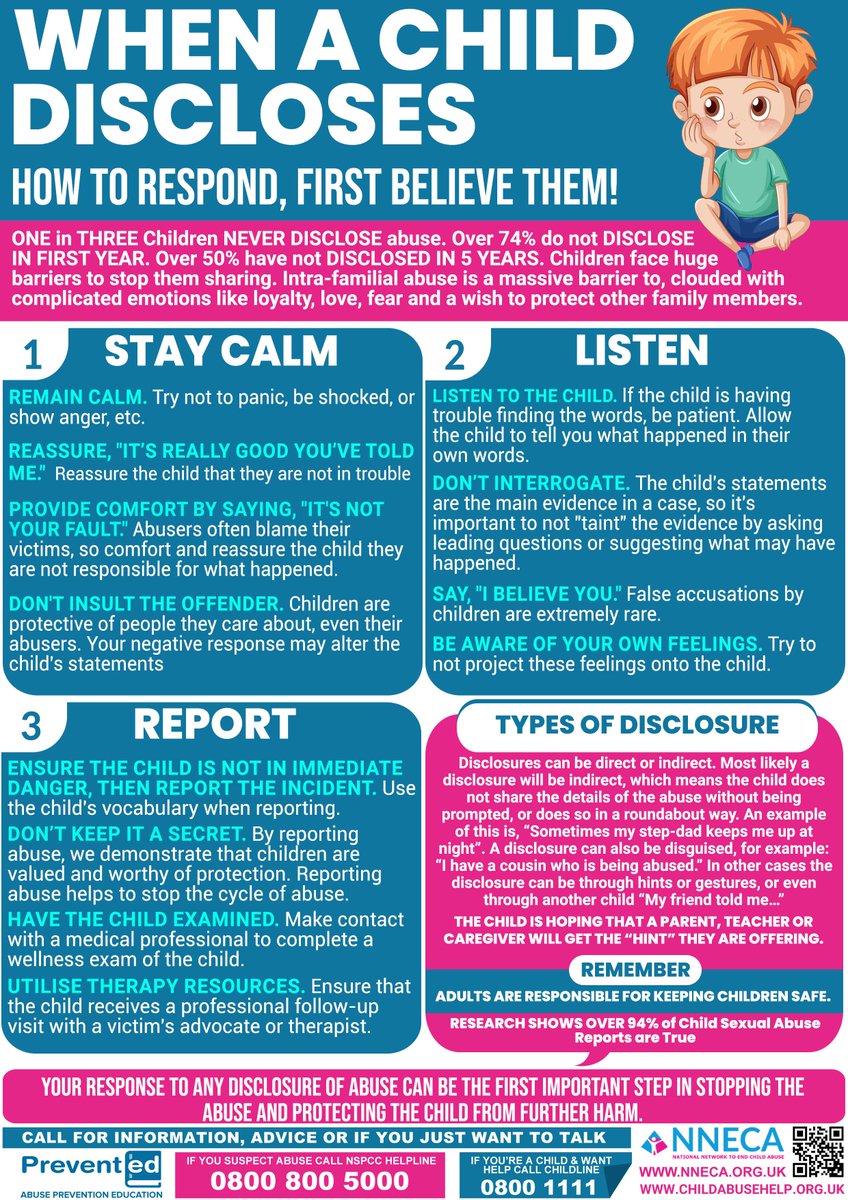 CHILDREN CAN’T PROTECT THEMSELVES…
Children face huge barriers preventing them from speaking up, particularly when the abuse is carried out by a family member or person known to the family. 
#ChildAbuse #Disclosure #PreventAbuse #PreventED nneca.org.uk