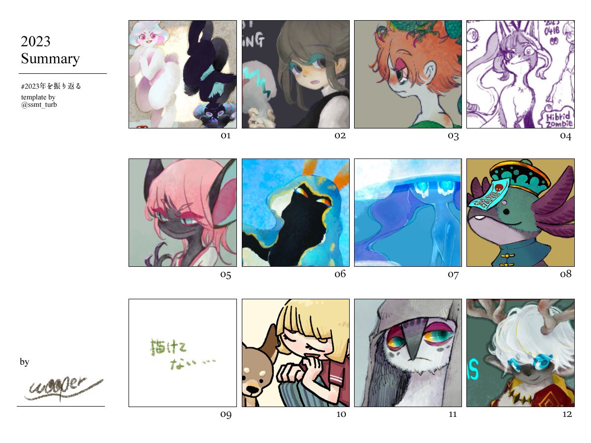#2023年を振り返る
あんまり描けてなかった…描かないとなー 