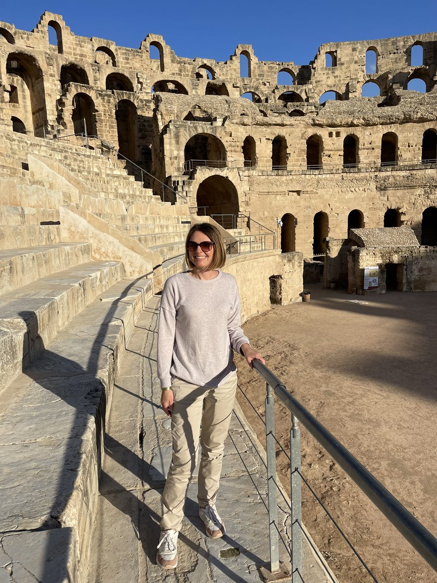 carolemadge's tweet photo. Revisiting the impressive Amphitheatre of El Jem, the largest amphitheatre in North Africa. It could hold up to 35,000 spectators. It is dated to the 3rd century AD and illustrates the grandeur and extent of Imperial Rome. #Tunisia https://t.co/MoicygsOD8
