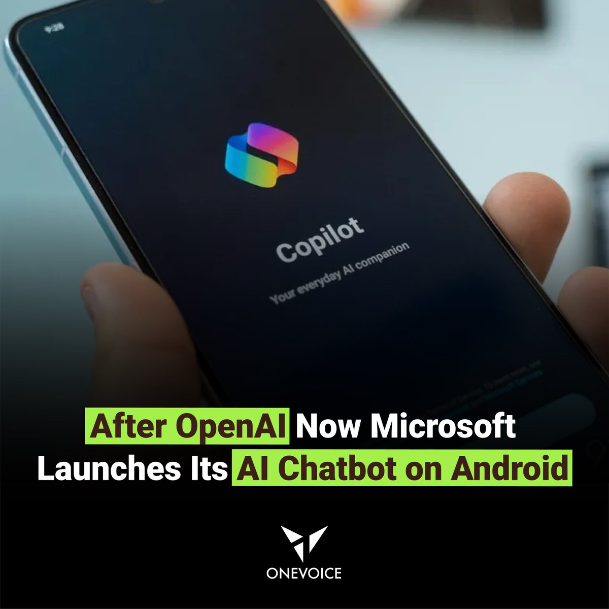 1Voicepk's tweet photo. Microsoft’s GPT-powered AI chatbot Copilot is now available on Android as a standalone app, eliminating the need for a separate Bing mobile app. The app can be downloaded from the Google Play Store. 

#news #pakistan #chatgpt #bingAI #app https://t.co/7okMEY02bF