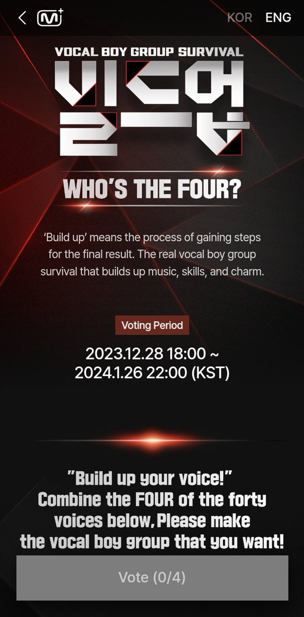Tinkerland0303's tweet photo. 📢 Voting for Build up: VOCAL BOY GROUP SURVIVAL has started!! 

Let's vote for #KNK #INSEONG! 

Sign-up to Mnet Plus app > Mnet programs list > Build up > WHO'S THE FOUR > choose V6 for Inseong + 3 other voices (required to vote for 4)

#크나큰 #인성 #정인성 #빌드업 #Buildup https://t.co/48tEfnDawD