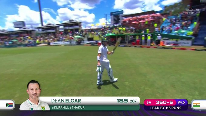 thesportsbash's tweet photo. Centurion salutes for Dean Elgar. ๐ซก
#INDvsSA #SAIND https://t.co/VKxk7QyLaX