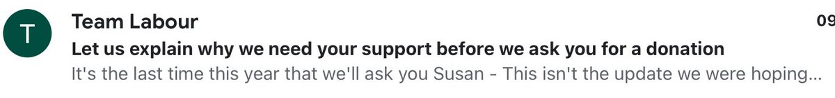 If you’re going to send me begging emails, at least learn to punctuate. I’m not going to give to Labour because a) they barely need to campaign, just let the Tories keep being terrible, b) their begging emails suck, and c) they still haven’t shown @RosieDuffield1 any respect.