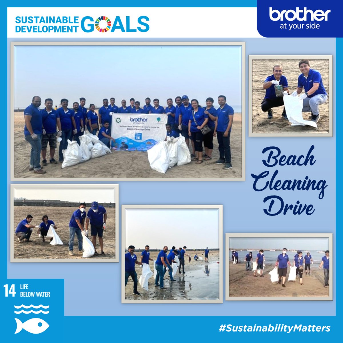 brotherindia's tweet photo. #BrotherIndia understands the importance of protecting the environment and is committed towards Brother group’s “Environmental Vision 2050”.
#BrotherAtYourSide #NoOceanWaste #Brother #SaveOurOceans
#BeachCleanDrive #SDG14 #SustainabilityMatters
#SDG #sdglifebelowwater https://t.co/2rKYbdkyRa