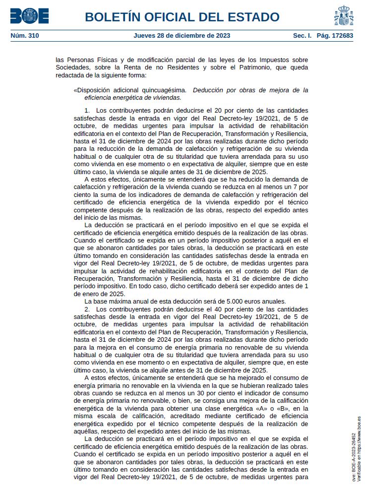 LuciodelaCruzP's tweet photo. Sale hoy publicado en el BOE el RDL 8/2023, en el que, entre otras medidas, se prorrogan 1 año adicional las deducciones fiscales en el IRPF para actuaciones de eficiencia energética en viviendas y edificios.

Información ampliada: https://t.co/MWIsgK522a https://t.co/76JQeOIcI9