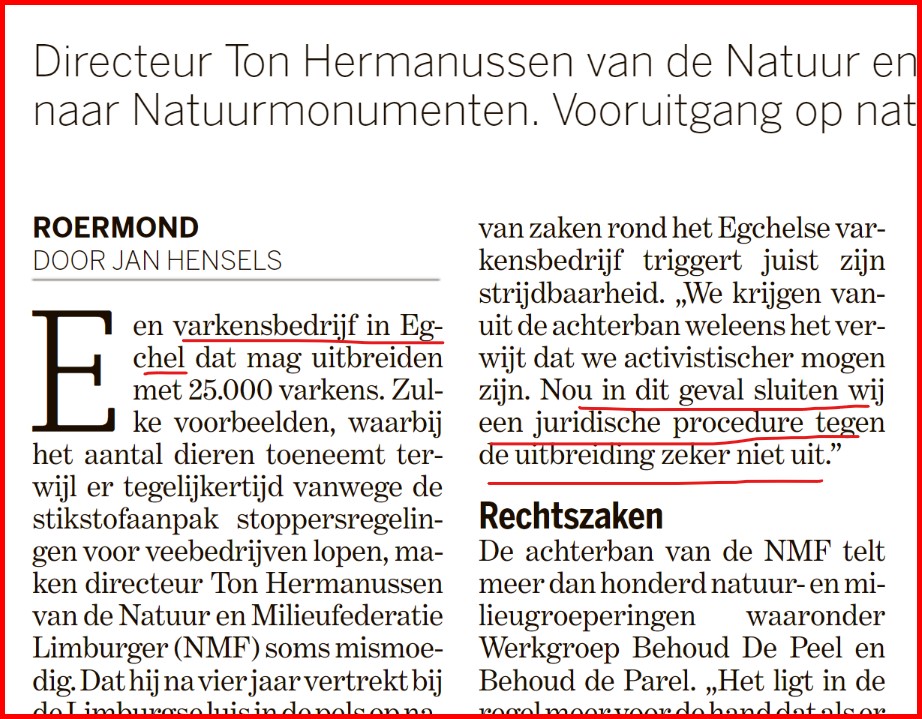 Tienduizenden varkens erbij in #Egchel? Ook <a href="/NMFLimburg/">NMFLimburg</a> houdt het scherp in de gaten. (De Limburger vandaag) #BigPigCity
