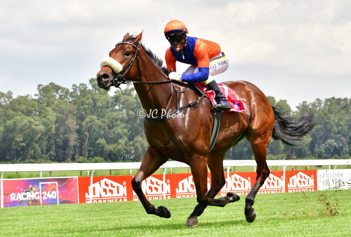 JC_Photos1's tweet photo. Another winner for @jvvuuren_racing in Race 4. @dancewithkhumal gets the winning ride on TIME FO ORCHIDS (4 B f Time Thief🇦🇺). https://t.co/s2drjIDlLh