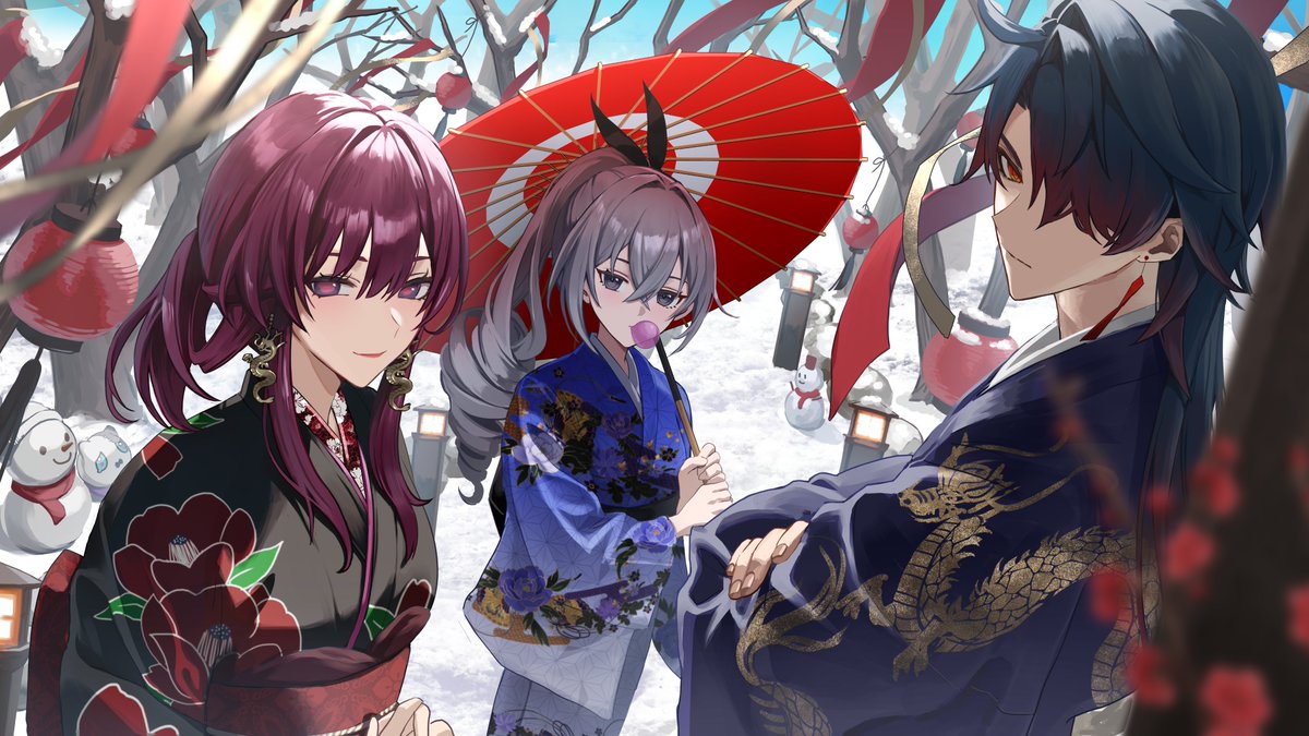 明けましておめでとうございます🎍🌟
#スターレイル #HonkaiStarRail #刃 #カフカ #銀狼