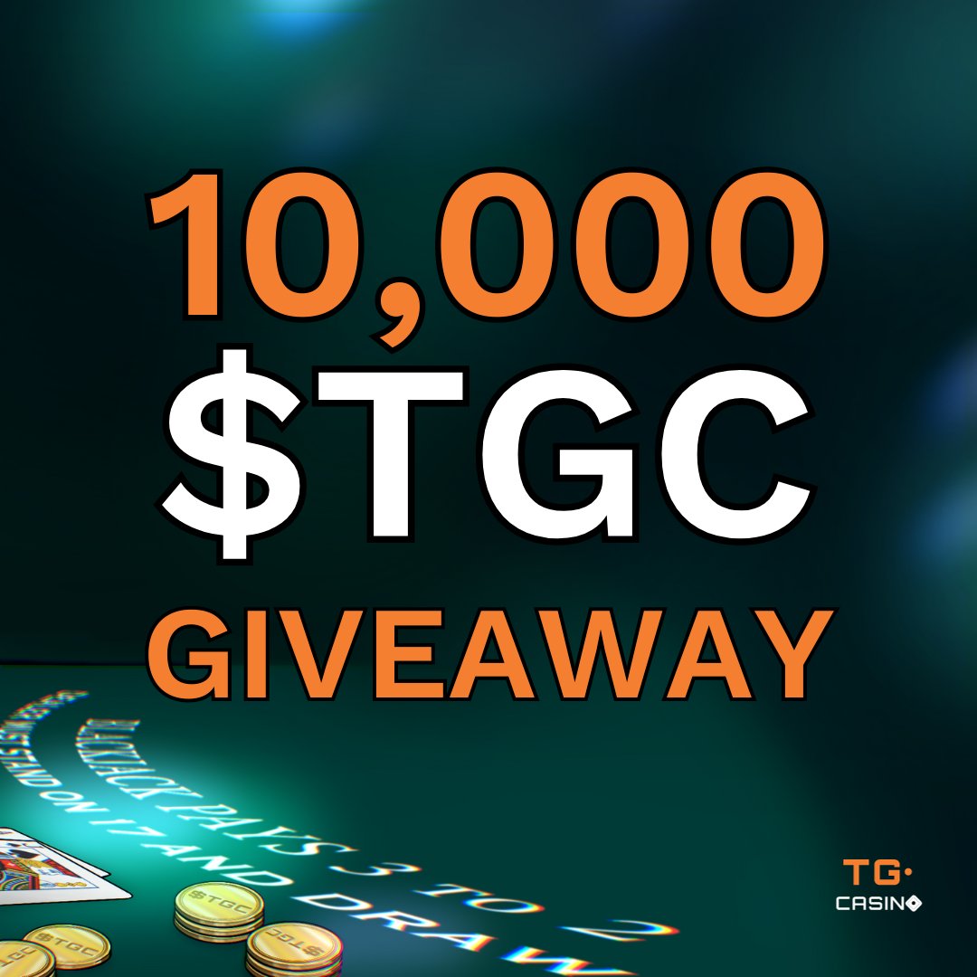 TGCasino_'s tweet image. It's giveaway time here at TG Casino🎰

We're giving away 10k $TGC tokens provided by 2 amazing community members🃏

10 prizes of 1000 tokens each are being given away!

How to enter:
1⃣ Follow @TGCasino_
2⃣ Reply with $TGC and tag 3 frens
3⃣ RT the post

Ends 4 Jan 2024⏰