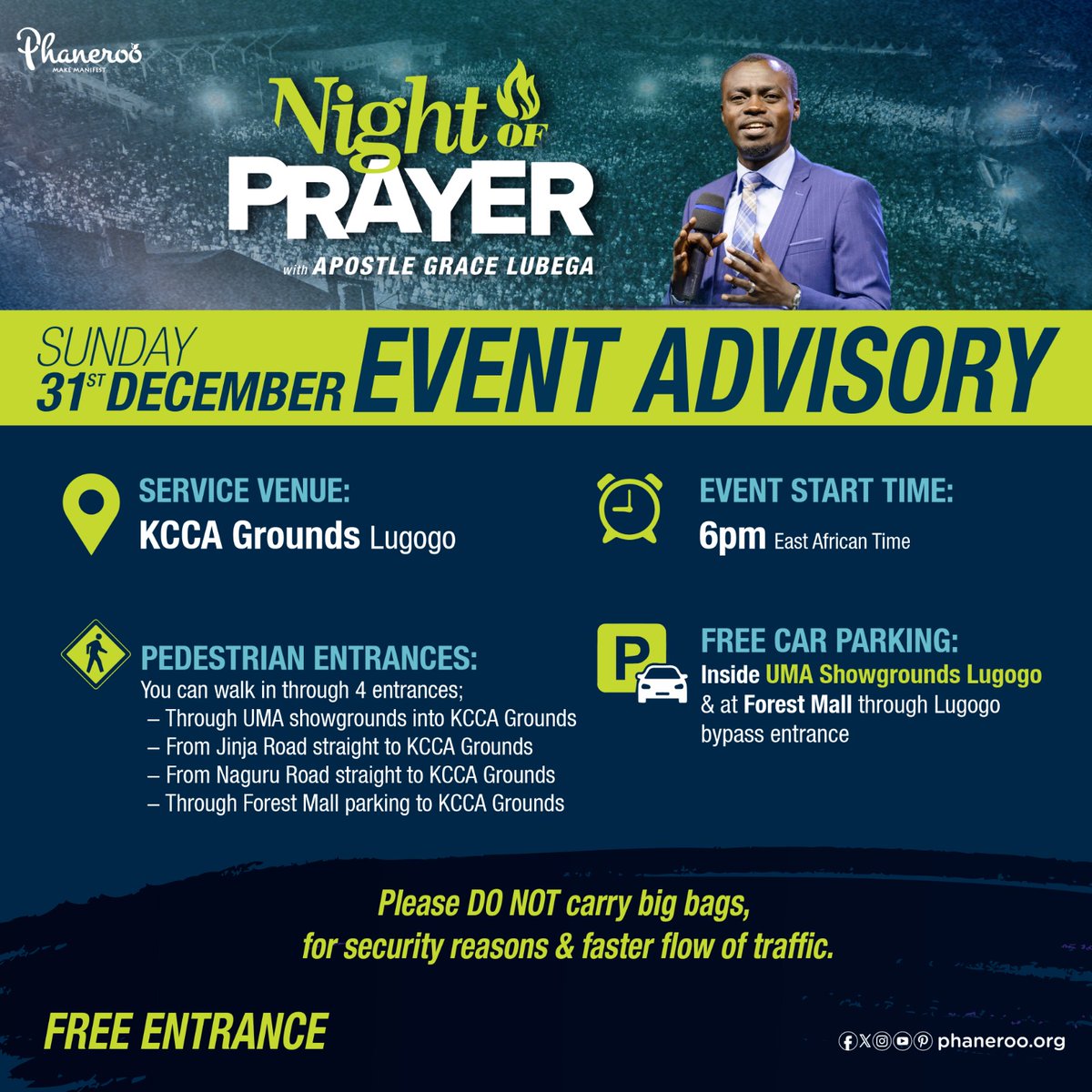 Phanerookampala's tweet photo. Event Advisory.

#Invite10People 🔟
#NightOfPrayer2023🔥 https://t.co/TiNDQ326iw