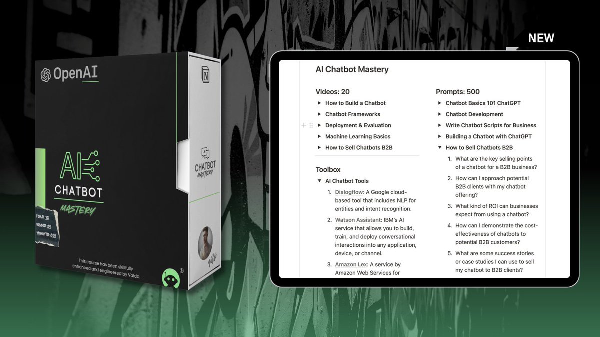 reachvaldo's tweet image. AI chatbots can easily earn you $10,000/month. 

If you know how to design them correctly.

So I built AI Chatbot Mastery.

✓ 15 AI Tools
✓ 20 Expert Videos
✓ 500 Building Prompts
 
To get it FREE simply:

• Like
• Reply &quot;Thanks&quot;
• Follow me (so I can DM you)