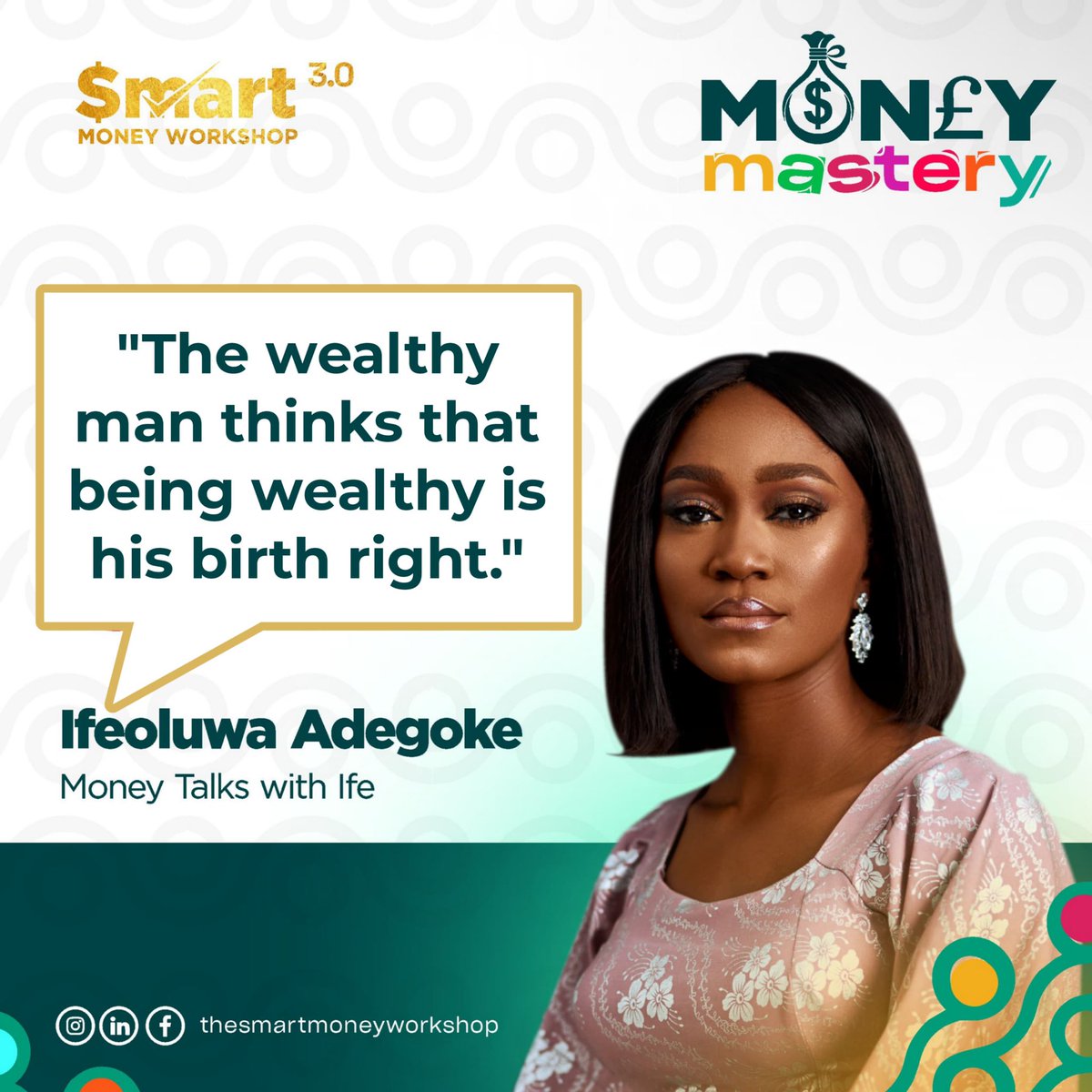 SMWafrica's tweet photo. A few nuggets from Ifeoluwa Adegoke

#smartmoneyworkshop 
#SMW #warristate 
#Smw3.0 
#finance https://t.co/mgXJehX2jJ