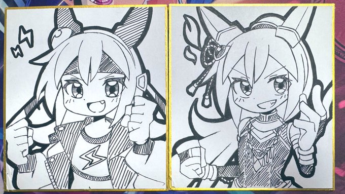 色紙 あともう少し描くんじゃ✍️