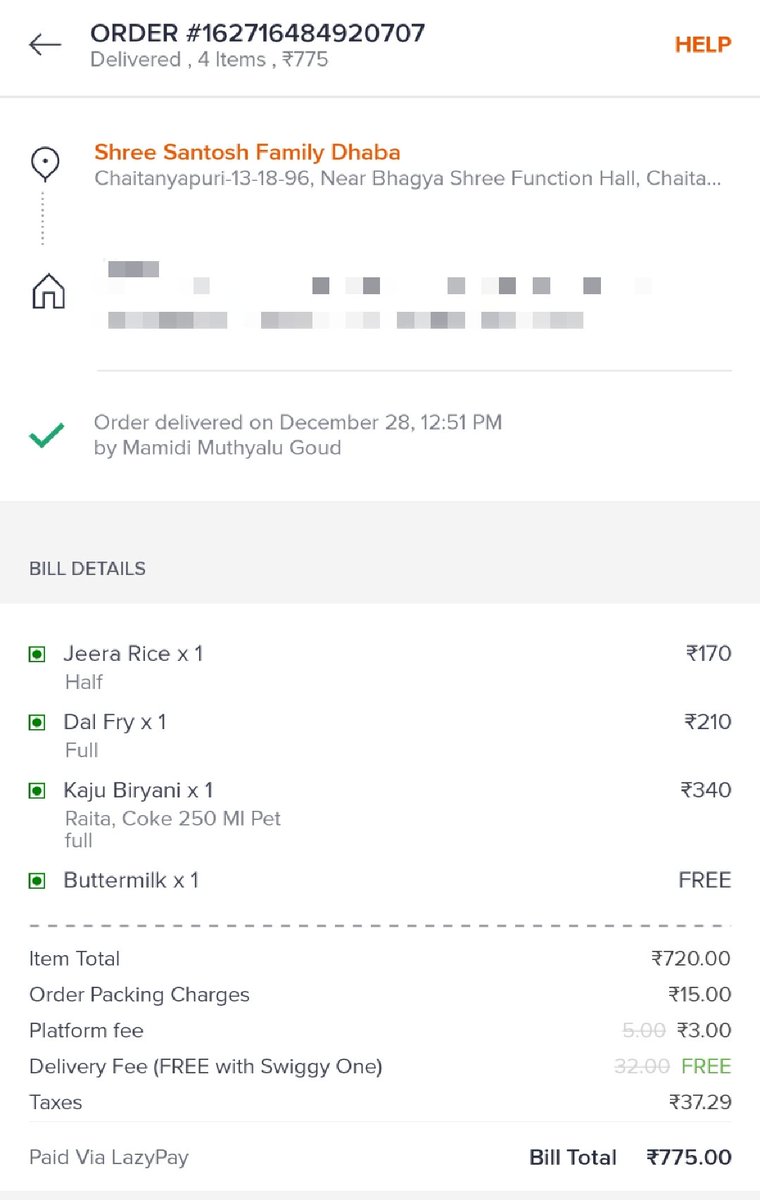SameerkumarKSK's tweet photo. @SwiggyCares @Swiggy https://t.co/mV7nQA5hyK