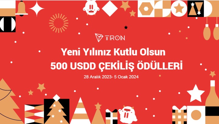 TronDao_Turkish's tweet photo. Mutlu Yıllar Türk #TRONICS! 🎄🥳
#TRONNetwork Sadece Türk Topluluğuna Özel Hediyeler! 🤩🎁

10 kişiye toplam 500 USDD! 💎
Bizi @Trondao_Turkish ile takip edin, gönderiyi beğenip paylaşın ve 50 USDD kazanma şansı yakalayın! 🚀
Sürprizlere hazır ol! 😍

Etkinlik sonucu: 6 Ocak 2024 https://t.co/YpHmnJ2rJT