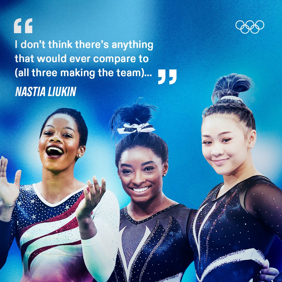 A new 'Dream Team' at #Paris2024? Here is what 🇺🇸 @TeamUSA 2008 all-around champion Nastia Liukin said about @gymnastics trio Simone Biles, Sunisa Lee and Gabby Douglas. Full story ➡️ oly.ch/4aCMA5r