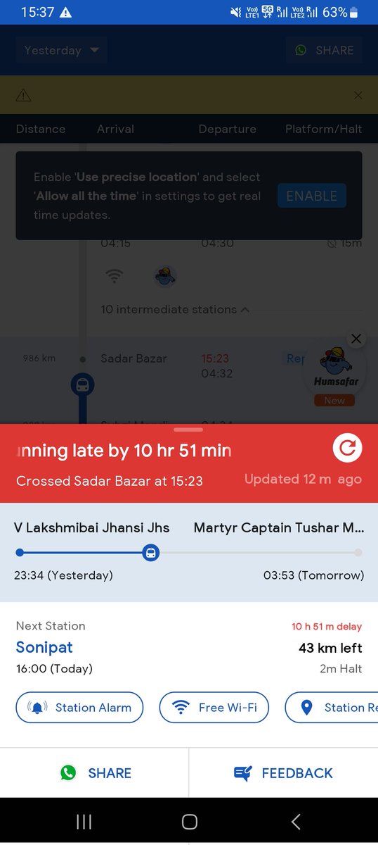 GajananRj's tweet image. #TrainRunningStatus
PNR 8711695257
Train no 12919
Is running late by 12 hours 
Plz do something 
@RailwaySeva @AshwiniVaishnaw @RailMinIndia