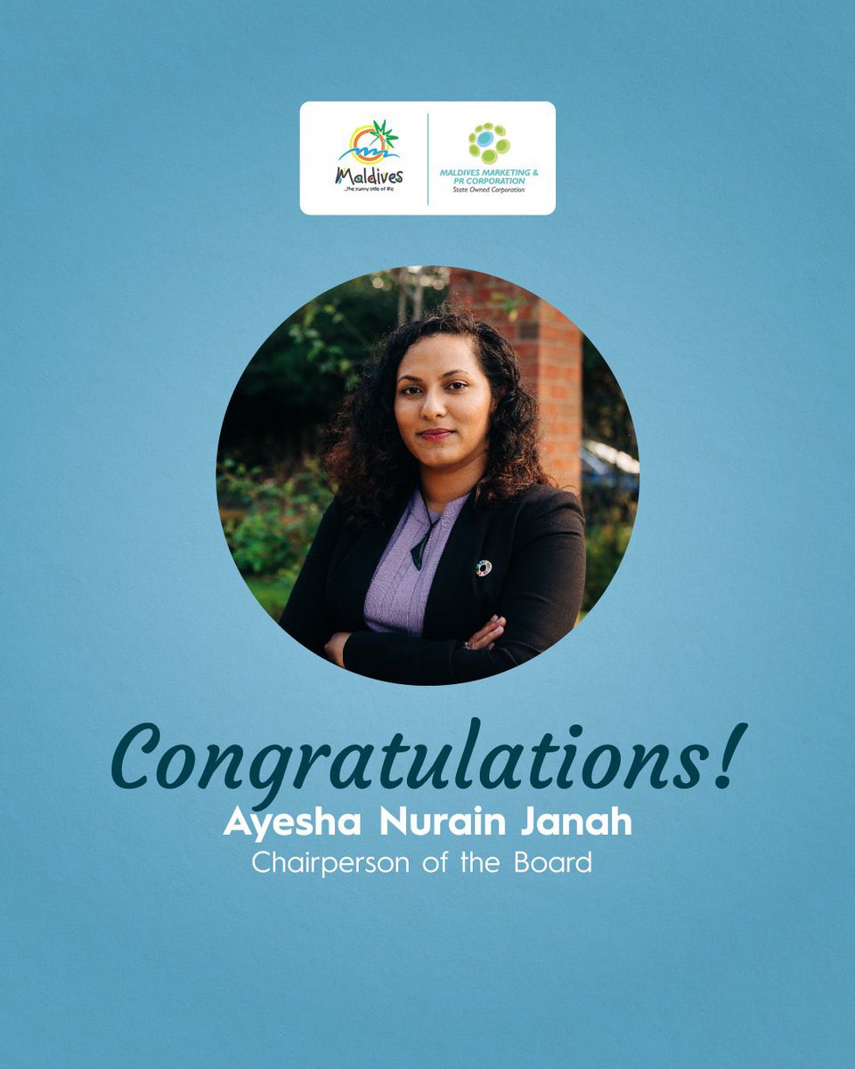 JanahMohamedAli's tweet photo. Wishing our beautiful daughter every success Inshallah! You make daddy and the entire family so proud that you decided to leave a very successful career overseas and serve our wonderful country and for all that you have achieved in the Maldives and around the world through your hard work, dedication and commitment.May Allah SWT bless you always!
