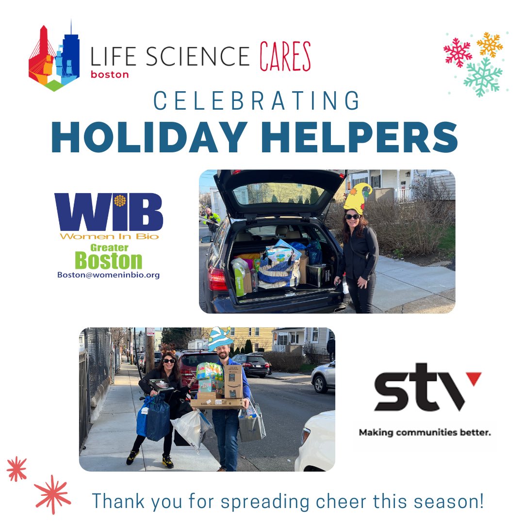 Double the kindness in one car! Thanks to our friends @WIB_Boston and @STVGroup for your support! #HolidayHelpers